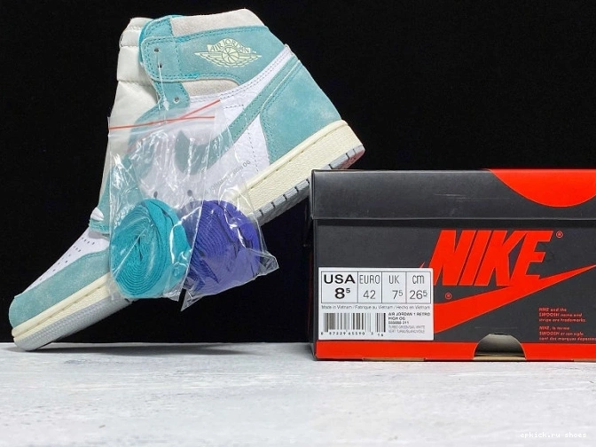 Rep OG Turbo Air Jordan High 1 Green Retro 555088-311 0805